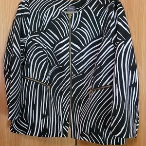 Michael Kors traveler series pattern full zip jacket